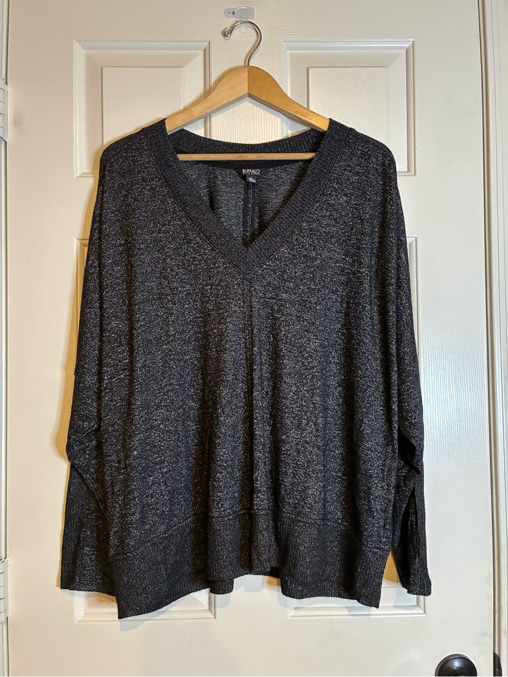 Buffalo David Bitton Charcoal V-Neck Women's Sweater